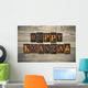 Happy Kwanzaa Wooden Concept Wall Decal