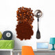 Ground coffee and beans Wall Decal