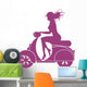 Girl Scooter Wall Decal