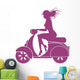 Girl Scooter Wall Decal