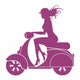 Girl Scooter Wall Decal