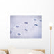 Paw prints in snow Wall Decal