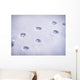 Paw prints in snow Wall Decal