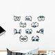 Big blue eyes in cartoon or comic style Wall Decal