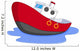 Cartoon Boat with Water Wall Decal