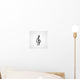 Music notes on a solide white background, easy editable Wall Decal