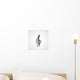 Music notes on a solide white background, easy editable Wall Decal