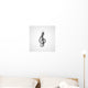 Music notes on a solide white background, easy editable Wall Decal
