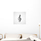 Music notes on a solide white background, easy editable Wall Decal
