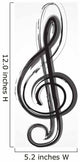 Music notes on a solide white background, easy editable Wall Decal