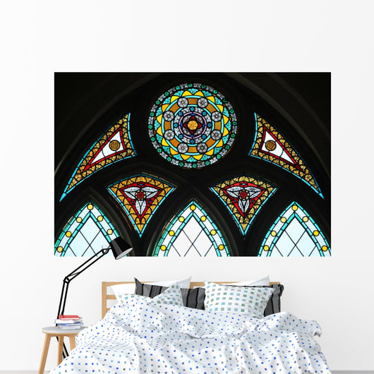 Stained Glass Window In The Riga Cathedral In Riga, Latvia. Wall Decal ...