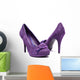 Purple High Heels White Wall Decal