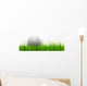 White golf ball in grass Wall Decal