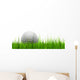 White golf ball in grass Wall Decal