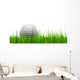 White golf ball in grass Wall Decal