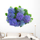 border of blue hortensia flowers Wall Decal