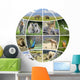 Globe design with photographs animals Wall Decal