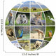 Globe design with photographs animals Wall Decal