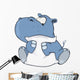 Little hippopotamus. Cartoon Wall Decal