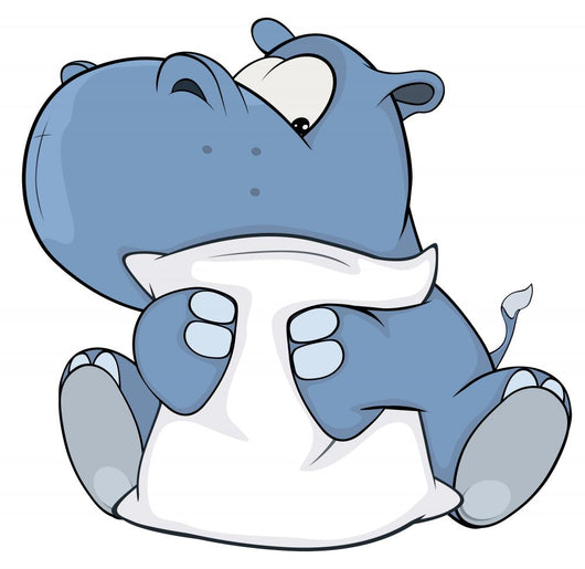 Little hippopotamus. Cartoon Wall Decal
