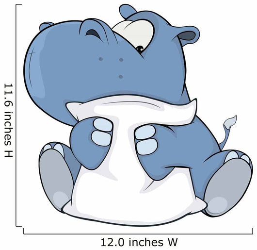 Little hippopotamus. Cartoon Wall Decal