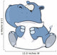 Little hippopotamus. Cartoon Wall Decal
