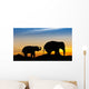 Elephant on mountain Wall Decal