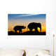 Elephant on mountain Wall Decal