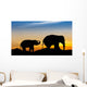 Elephant on mountain Wall Decal