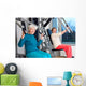 Happy Elderly Women Working Out at the Gym. Wall Decal