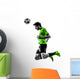 soccer football player young man heading silhouette Wall Decal