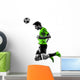 soccer football player young man heading silhouette Wall Decal