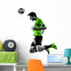 soccer football player young man heading silhouette Wall Decal