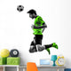 soccer football player young man heading silhouette Wall Decal