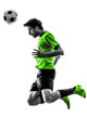 soccer football player young man heading silhouette Wall Decal