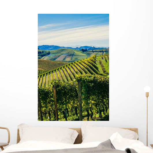 Paesaggio autunnale nelle vigne delle Langhe Wall Decal