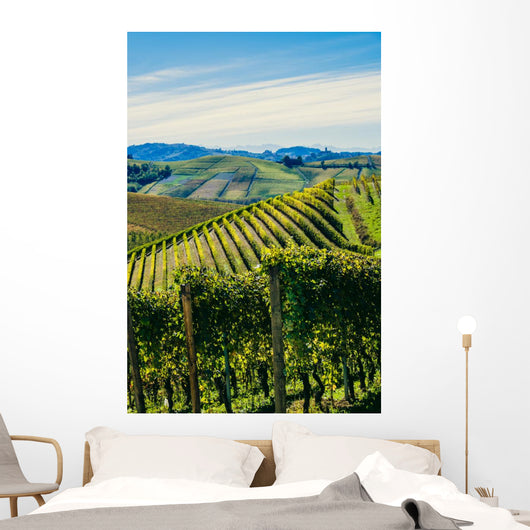 Paesaggio autunnale nelle vigne delle Langhe Wall Decal
