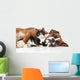 Cat and dog together Wall Decal