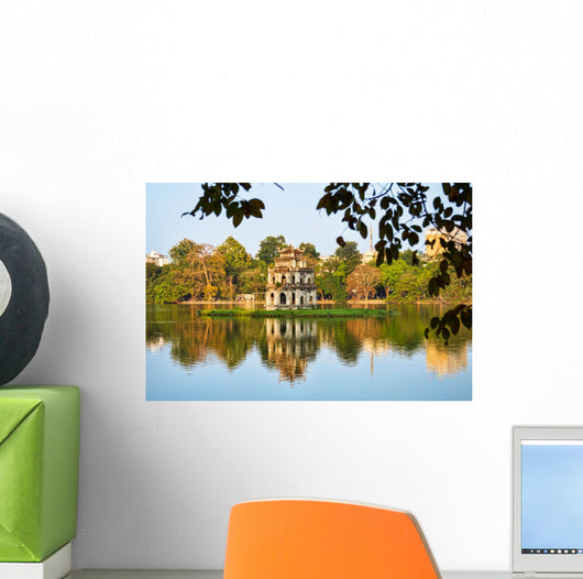 Tortoise Tower in Hoan Kiem Lake, Hanoi Wall Decal
