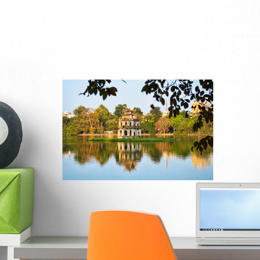 Tortoise Tower in Hoan Kiem Lake, Hanoi Wall Decal