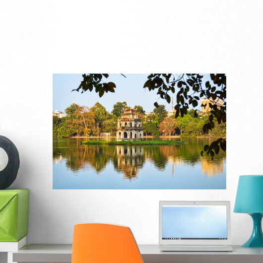 Tortoise Tower in Hoan Kiem Lake, Hanoi Wall Decal