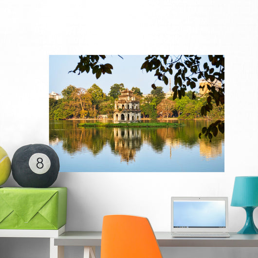 Tortoise Tower in Hoan Kiem Lake, Hanoi Wall Decal