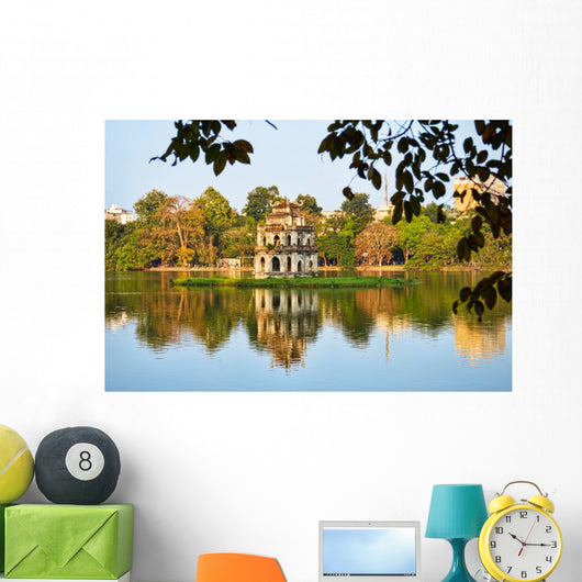 Tortoise Tower in Hoan Kiem Lake, Hanoi Wall Decal