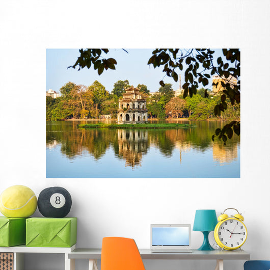 Tortoise Tower in Hoan Kiem Lake, Hanoi Wall Decal
