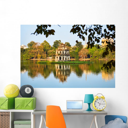 Tortoise Tower in Hoan Kiem Lake, Hanoi Wall Decal