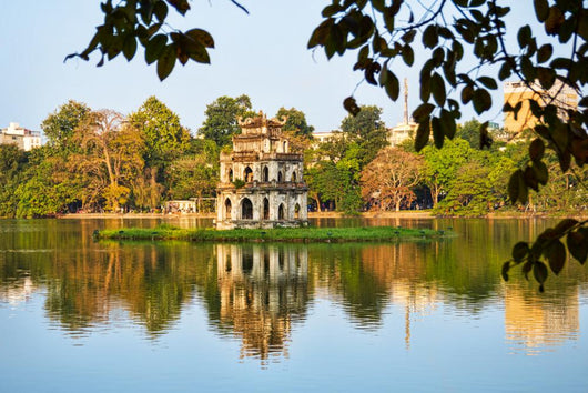 Tortoise Tower in Hoan Kiem Lake, Hanoi Wall Decal