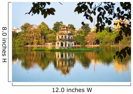 Tortoise Tower in Hoan Kiem Lake, Hanoi Wall Decal