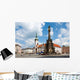 The holy trinity column (UNESCO), renaissance town hall with act Wall Decal