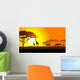 African savanna an evening landscape Wall Decal