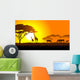 African savanna an evening landscape Wall Decal